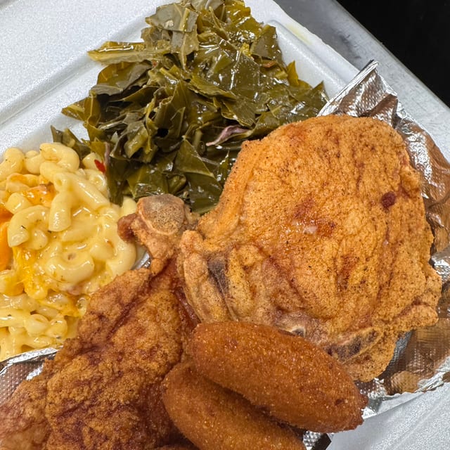 2 Fried Pork Chops Combo.
